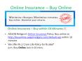 Online insurance - Buy Online