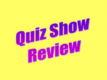 Interactive TEFL Game: Quiz Show