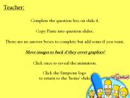Interactive TEFL Game: The Simpsons