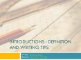 Effective Writing of introduction | definition and writing tips PowerPoint PPT Presentation