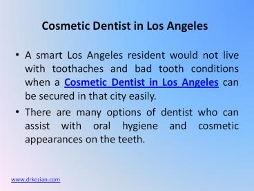 Cosmetic Dentist in Los Angeles
