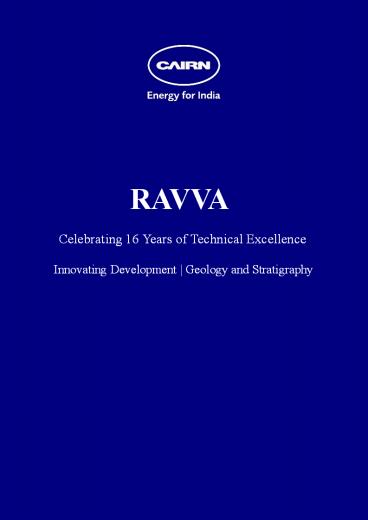 Cairn India Limited - Ravva | Geology and Stratigraphy