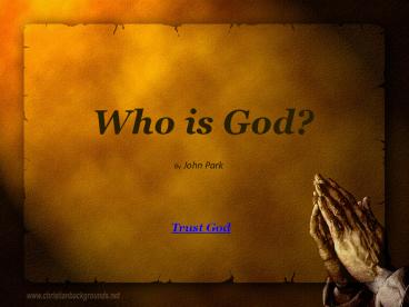 Do You Really Know Who God Is?