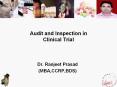 audit and inspection in clinical trial PowerPoint PPT Presentation