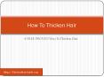 8 Free ways to thicken hair PowerPoint PPT Presentation