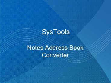 Lotus Notes Contacts into Outlook