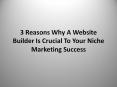 3 Reasons Why A Website Builder Is Crucial To Your Niche Marketing Success PowerPoint PPT Presentation