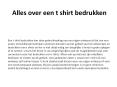 Alles over een t shirt bedrukken PowerPoint PPT Presentation