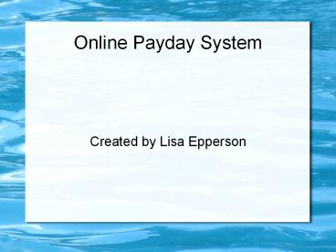 ZNZ-Online Payday System