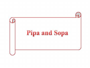 PIPA and SOPA
