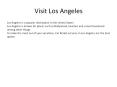 Visit Los Angeles