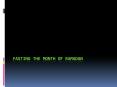 FASTING THE MONTH OF RAMADAN PowerPoint PPT Presentation