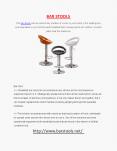 BAR STOOLS PowerPoint PPT Presentation