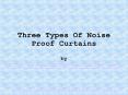 Noise Proof Curtains