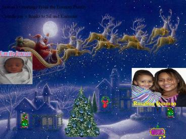 Christmas greetings from the Dormans