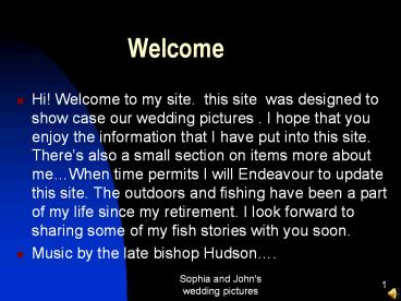 Sophia's wedding pictures