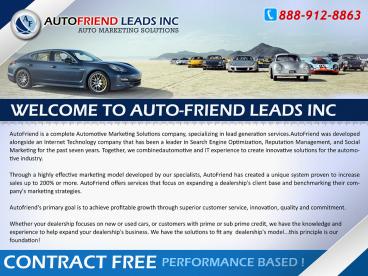 Auto Friend Leads - Auto Marketing Solutions