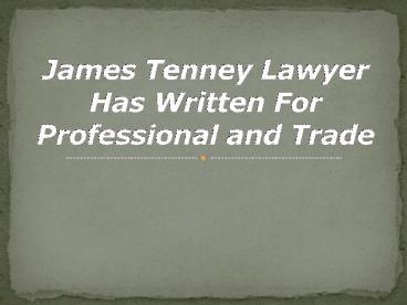 James Tenney Atlanta GA