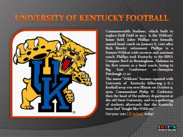 Kentucky Wildcats tickets