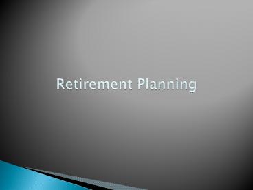 Information for Retirement Planning in India