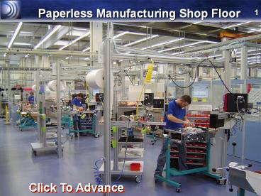 Paperless Shop Floor