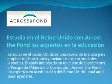 Estudia en el Reino Unido