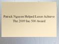 Patrick Nguyen Helped Luxor Achieve The 2009 Inc 500 Award PowerPoint PPT Presentation