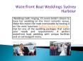 Waterfront Boat Weddings Sydney Harbour