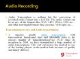 Audio Recording PowerPoint PPT Presentation