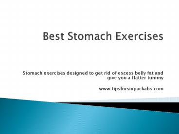 Best Stomach Exercises