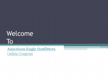 American Eagle Outfitters Online Coupons