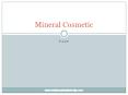 Mineral Cosmetic PowerPoint PPT Presentation