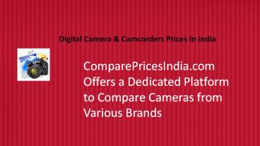 Digital Cameras Prices in India