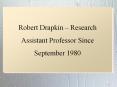 Robert Drapkin – Research Assistant Professor Since September 1980 PowerPoint PPT Presentation