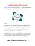 CAPITAL ONE CREDIT CARD PowerPoint PPT Presentation