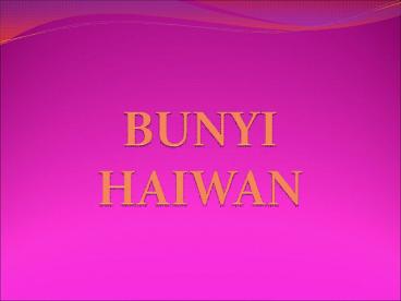 bunyi haiwan