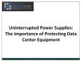Uninterruped Power Supplies - DP Air PowerPoint PPT Presentation