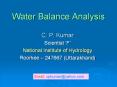 Water Balance Analysis PowerPoint PPT Presentation