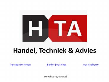 HTA-Techniek.nl | Machinebouw en bakkerijmachines