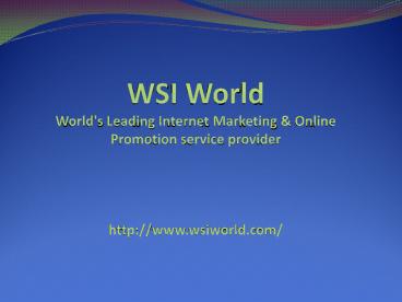 WSI World - Mobile Marketing