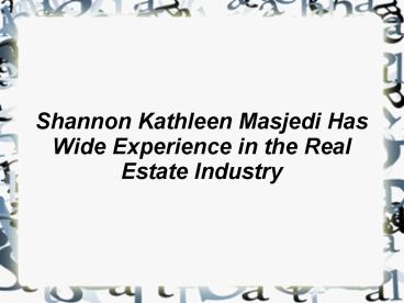 Shannon Kathleen Masjedi