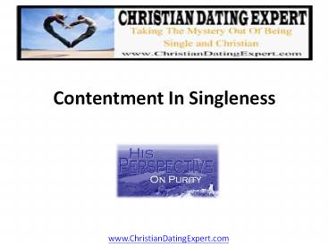 Contentment in Singleness1