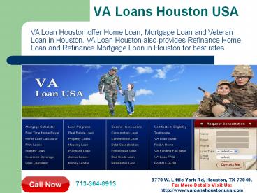 VA Loan Houston Home Loan Mortgage Loan Houston