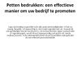 Petten bedrukken een effectieve manier om uw bedrijf te promoten PowerPoint PPT Presentation