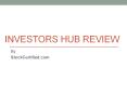 Investors Hub Review PowerPoint PPT Presentation