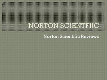 Norton Scientific Reviews