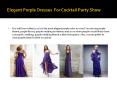 elegant purple dresses for summer party show