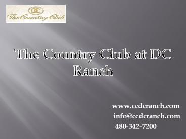 Scottsdale Private Golf - CCDCRanch