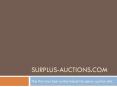 Surplus Auction PowerPoint PPT Presentation