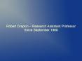 Robert Drapkin – Research Assistant Professor Since September 1980 PowerPoint PPT Presentation